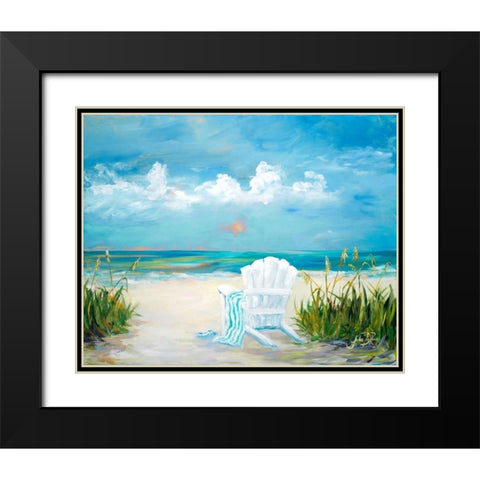 Beach Scene II Black Modern Wood Framed Art Print with Double Matting by DeRice, Julie