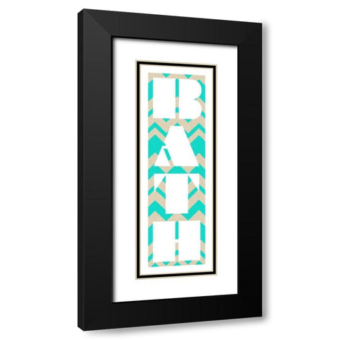 Bathing in Chevron Black Modern Wood Framed Art Print with Double Matting by Studio, Sd Graphics