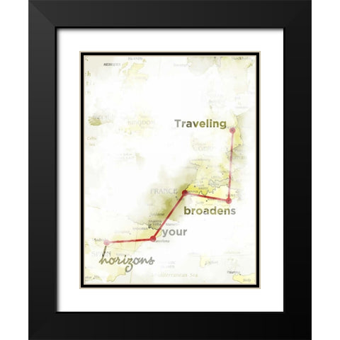 Broaden Horizons Black Modern Wood Framed Art Print with Double Matting by Studio, Sd Graphics
