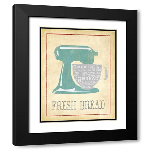 Fresh Bread Black Modern Wood Framed Art Print with Double Matting by Studio, Sd Graphics