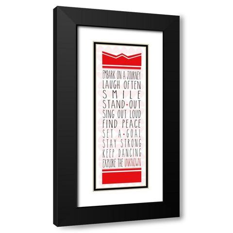Embark Black Modern Wood Framed Art Print with Double Matting by SD Graphics Studio
