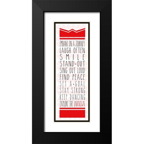 Embark Black Modern Wood Framed Art Print with Double Matting by SD Graphics Studio