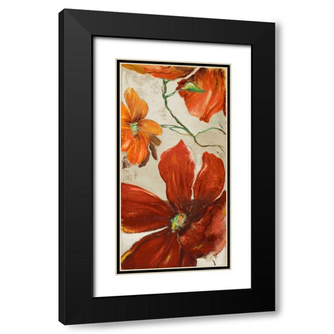 Modernismo Roja I Black Modern Wood Framed Art Print with Double Matting by Pinto, Patricia