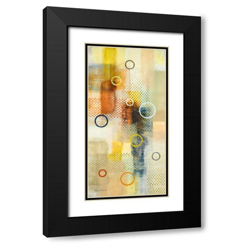 Floating Forms II Black Modern Wood Framed Art Print with Double Matting by Marcon, Michael