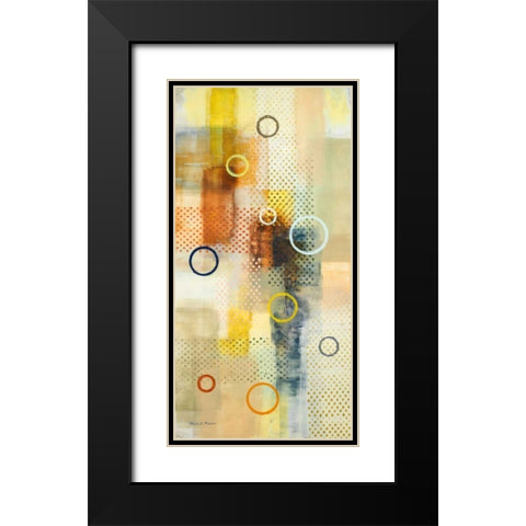 Floating Forms II Black Modern Wood Framed Art Print with Double Matting by Marcon, Michael