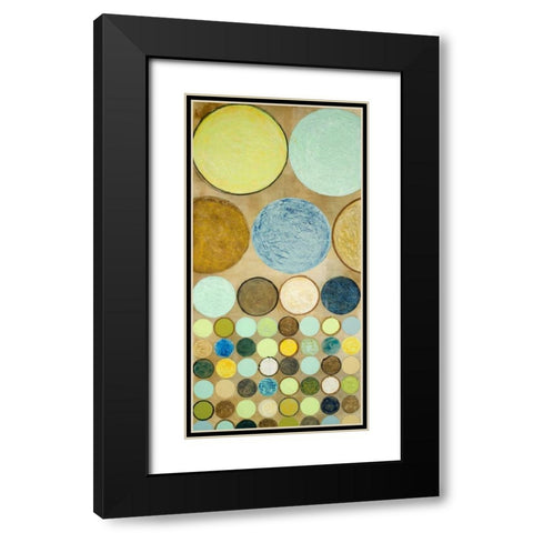 Spring Dots I Black Modern Wood Framed Art Print with Double Matting by Marcon, Michael