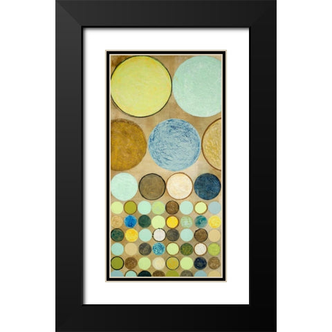 Spring Dots I Black Modern Wood Framed Art Print with Double Matting by Marcon, Michael