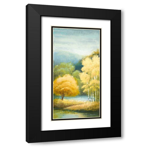Birchwood I Black Modern Wood Framed Art Print with Double Matting by Marcon, Michael