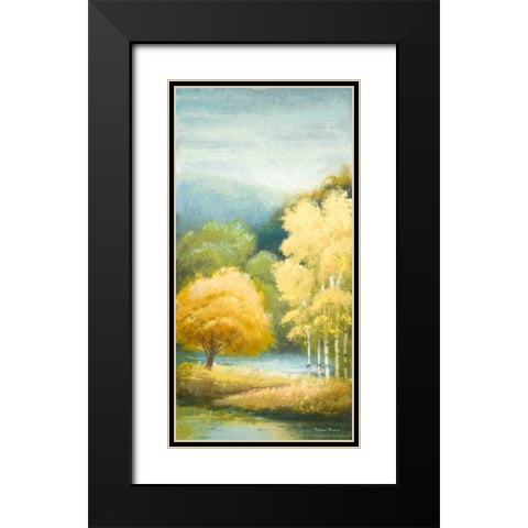 Birchwood I Black Modern Wood Framed Art Print with Double Matting by Marcon, Michael