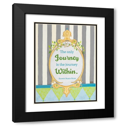 Journey Within Black Modern Wood Framed Art Print with Double Matting by Metz, Andi