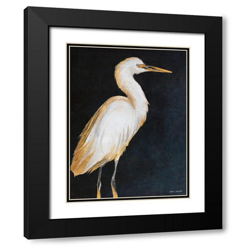 Elegant Heron I Black Modern Wood Framed Art Print with Double Matting by Loreth, Lanie