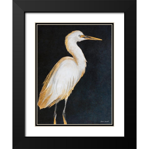 Elegant Heron I Black Modern Wood Framed Art Print with Double Matting by Loreth, Lanie