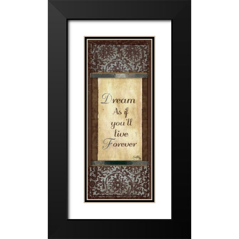 Dream and Love I Black Modern Wood Framed Art Print with Double Matting by Medley, Elizabeth