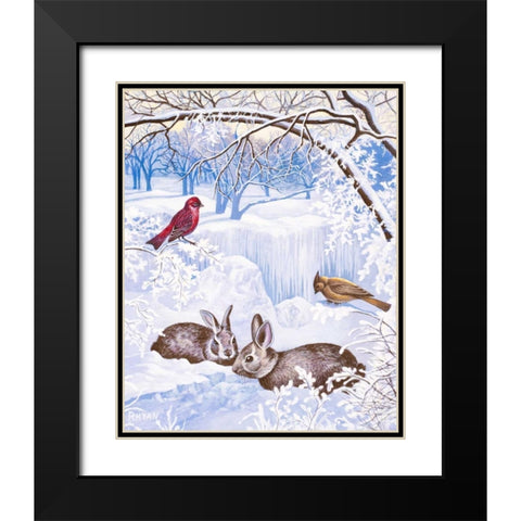 Nature in Winter I Black Modern Wood Framed Art Print with Double Matting by Rhyan, Vivien