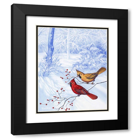 Nature in Winter II Black Modern Wood Framed Art Print with Double Matting by Rhyan, Vivien