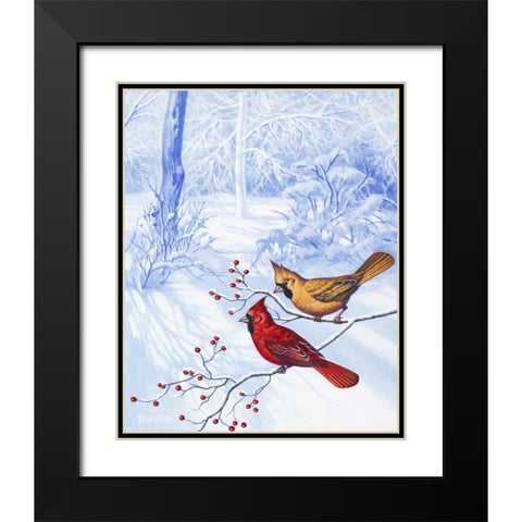 Nature in Winter II Black Modern Wood Framed Art Print with Double Matting by Rhyan, Vivien