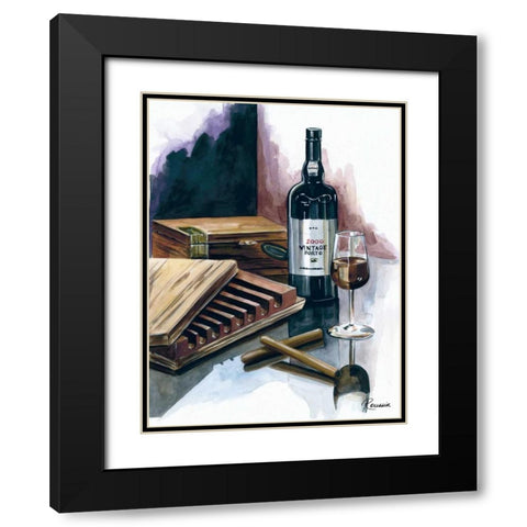 Cigar Press Black Modern Wood Framed Art Print with Double Matting by French-Roussia, Heather A.