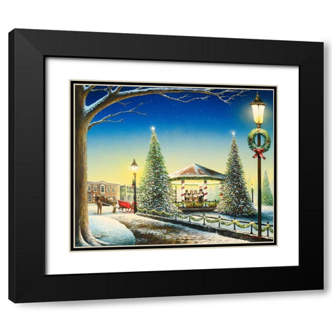 Tis the Season Black Modern Wood Framed Art Print with Double Matting by Nawrocke, Bruce