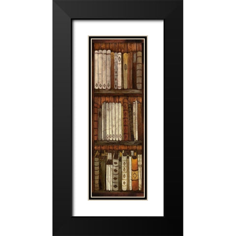 Library I Black Modern Wood Framed Art Print with Double Matting by Medley, Elizabeth