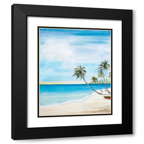 Way Out II Black Modern Wood Framed Art Print with Double Matting by Baliko, Linda