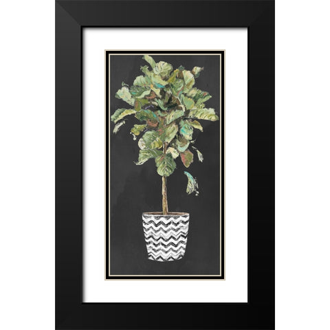 Essential Compliment on Black I Black Modern Wood Framed Art Print with Double Matting by Pinto, Patricia