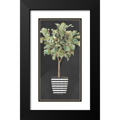 Essential Compliment on Black II Black Modern Wood Framed Art Print with Double Matting by Pinto, Patricia