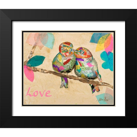 Band of Inspired Birds I Black Modern Wood Framed Art Print with Double Matting by Ritter, Gina