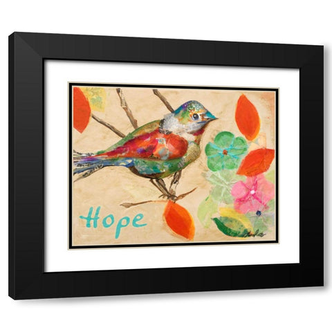 Band of Inspired Birds III Black Modern Wood Framed Art Print with Double Matting by Ritter, Gina