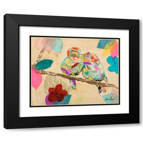 Band of Birds I Black Modern Wood Framed Art Print with Double Matting by Ritter, Gina