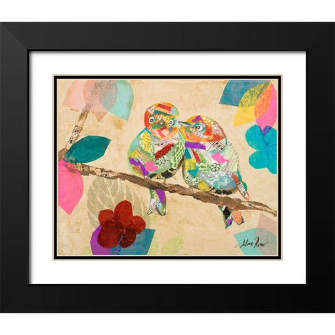 Band of Birds I Black Modern Wood Framed Art Print with Double Matting by Ritter, Gina