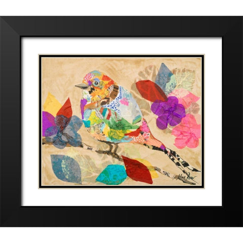 Band of Birds II Black Modern Wood Framed Art Print with Double Matting by Ritter, Gina