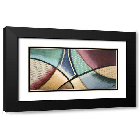 Synergy IV Black Modern Wood Framed Art Print with Double Matting by Marcon, Michael