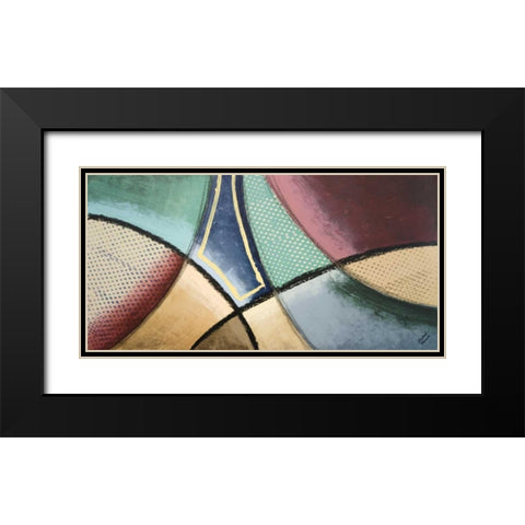 Synergy IV Black Modern Wood Framed Art Print with Double Matting by Marcon, Michael