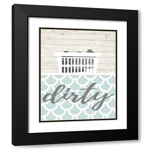 Dirty Black Modern Wood Framed Art Print with Double Matting by SD Graphics Studio