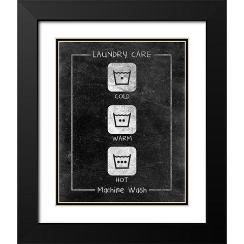 Laundry Care Black Modern Wood Framed Art Print with Double Matting by SD Graphics Studio