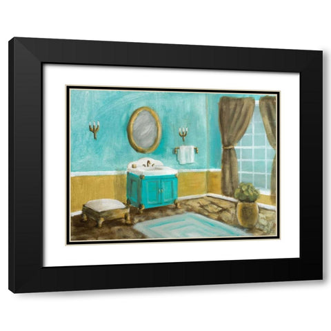 Golden Throne Room I Black Modern Wood Framed Art Print with Double Matting by Johnson, Walt