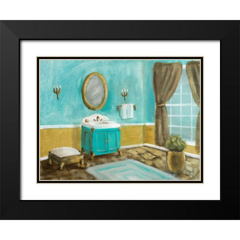 Golden Throne Room I Black Modern Wood Framed Art Print with Double Matting by Johnson, Walt