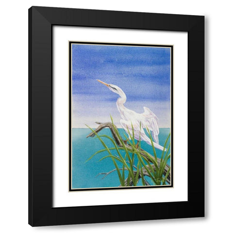 Seabirds At Noon I Black Modern Wood Framed Art Print with Double Matting by Urban Pearl Collection, Llc