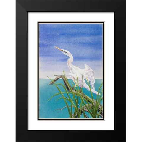 Seabirds At Noon I Black Modern Wood Framed Art Print with Double Matting by Urban Pearl Collection, Llc