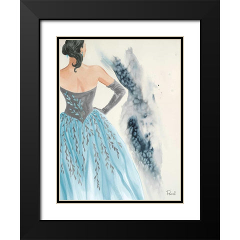 Evening in Paris II Black Modern Wood Framed Art Print with Double Matting by Baliko, Linda