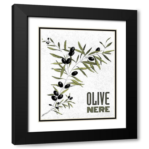 Olive Nere Black Modern Wood Framed Art Print with Double Matting by Baliko, Linda
