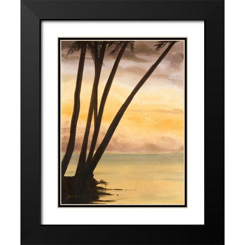 Approaching Horizon II Black Modern Wood Framed Art Print with Double Matting by Baliko, Linda