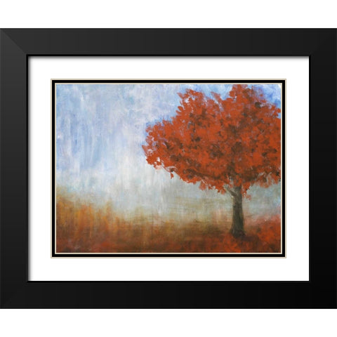 Eternal Tree Black Modern Wood Framed Art Print with Double Matting by Johnson, Walt