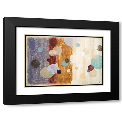 Clusters I Black Modern Wood Framed Art Print with Double Matting by Marcon, Michael
