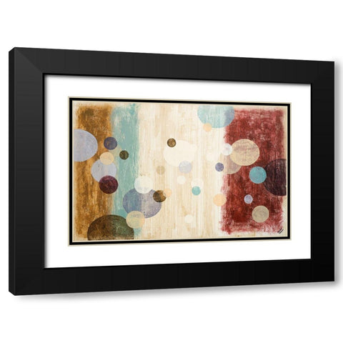 Clusters II Black Modern Wood Framed Art Print with Double Matting by Marcon, Michael