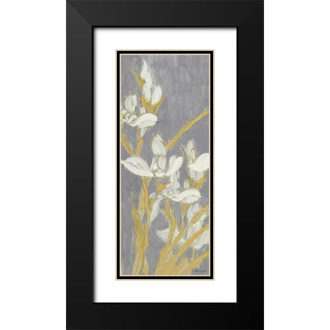 Tranquil Elegance Panel II Black Modern Wood Framed Art Print with Double Matting by Loreth, Lanie