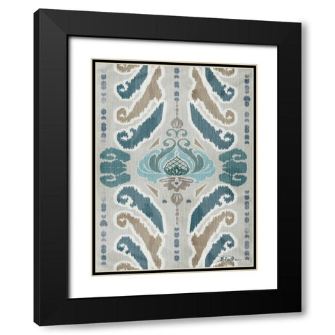 A Touch of Flourish with Border I Black Modern Wood Framed Art Print with Double Matting by Pinto, Patricia
