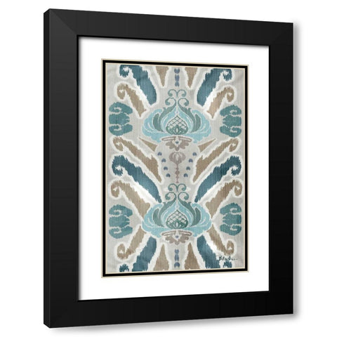 A Touch of Flourish II Black Modern Wood Framed Art Print with Double Matting by Pinto, Patricia
