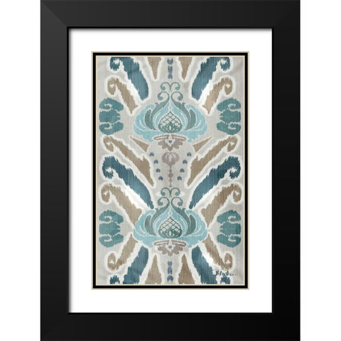 A Touch of Flourish II Black Modern Wood Framed Art Print with Double Matting by Pinto, Patricia