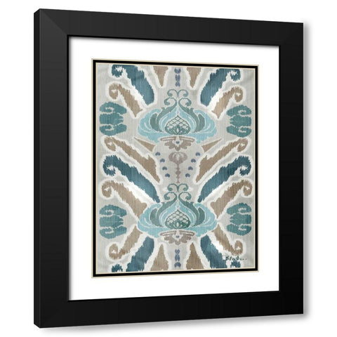 A Touch of Flourish with Border II Black Modern Wood Framed Art Print with Double Matting by Pinto, Patricia